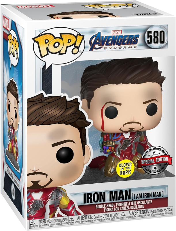 AVENGERS ENDGAME - POP FUNKO FIGURE 580 IRON MAN (I AM IRON MAN) - SPECIAL EDITION