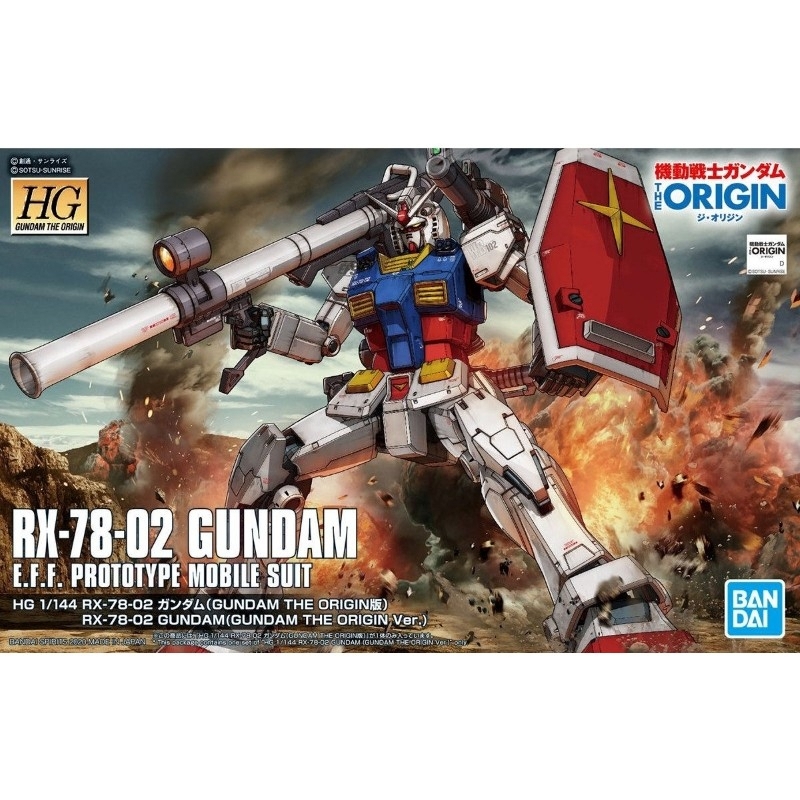 HIGH GRADE - GUNDAM RX-78-2 (GUNDAM THE ORIGIN VER.) - E.F.F PROTOTYPE MOBIL SUIT - Scala 1/144