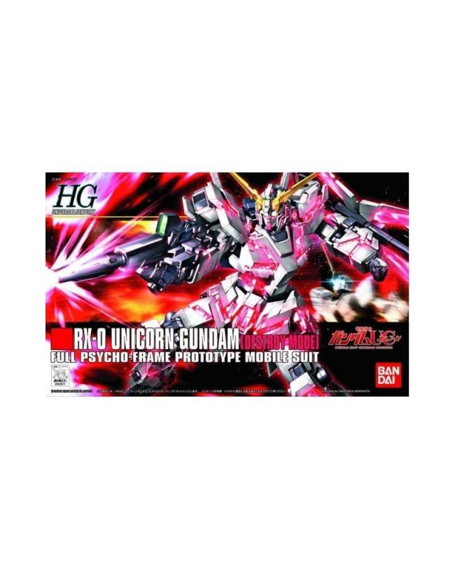 HIGH GRADE - RX-0 UNICORN GUNDAM (DESTROY MODE) - PSYCHO-FRAME MOBIL SUIT  - MODEL KIT 1/144 