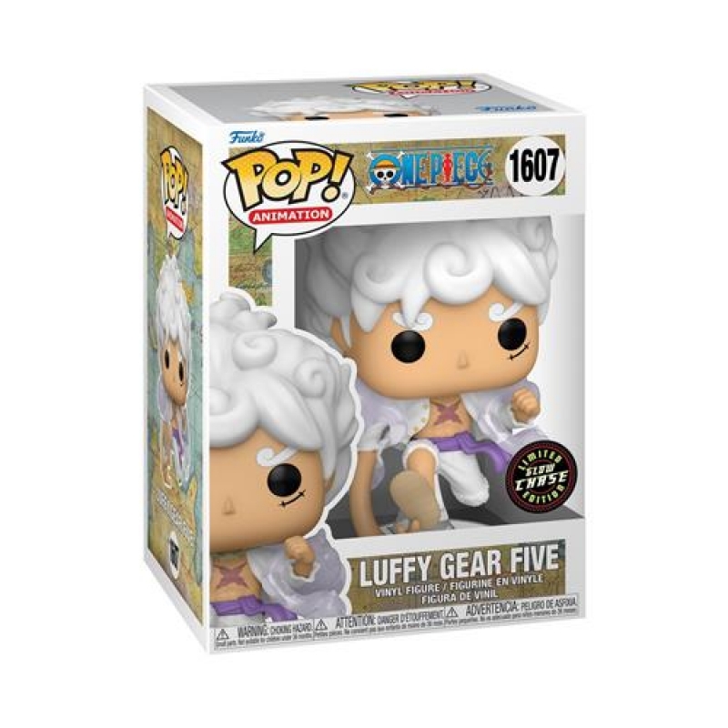 ONE PIECE - POP FUNKO VINYL FIGURE 1607 LUFFY GEAR FIVE CHASE GLOW IN THE DARK