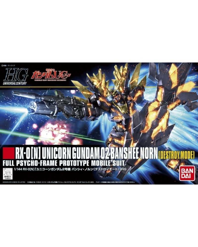 HIGH GRADE - UNICORN GUNDAM 02 BANSHEE (DESTROY MODE) MOBIL SUIT RX-0[N]  - MODEL KIT 1/144 