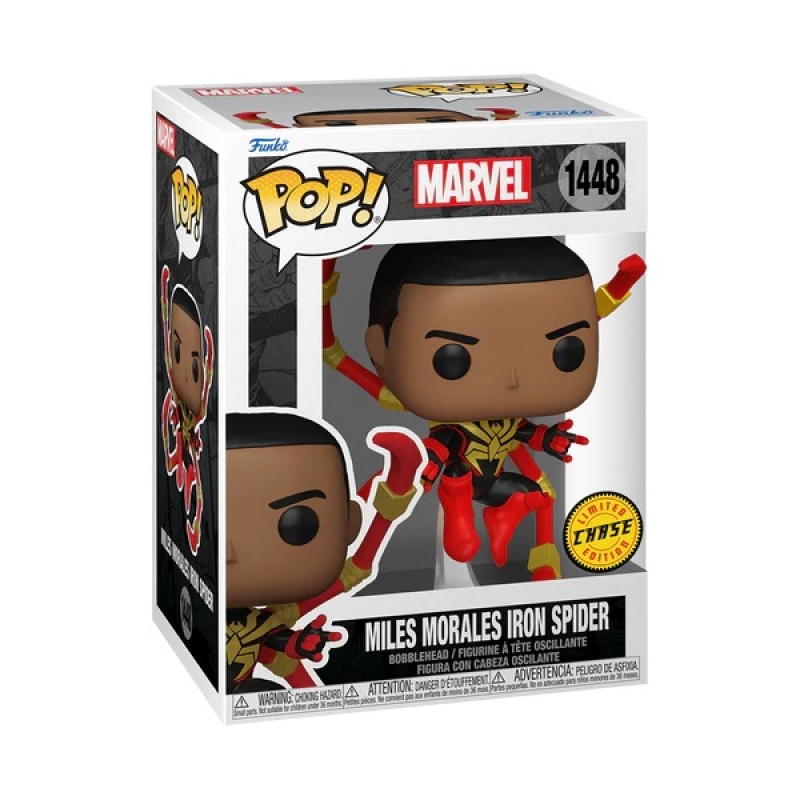 MARVEL: SPIDER-MAN - POP FUNKO VINYL FIGURE 1448 MILES MORALES IRON SPIDER CHASE