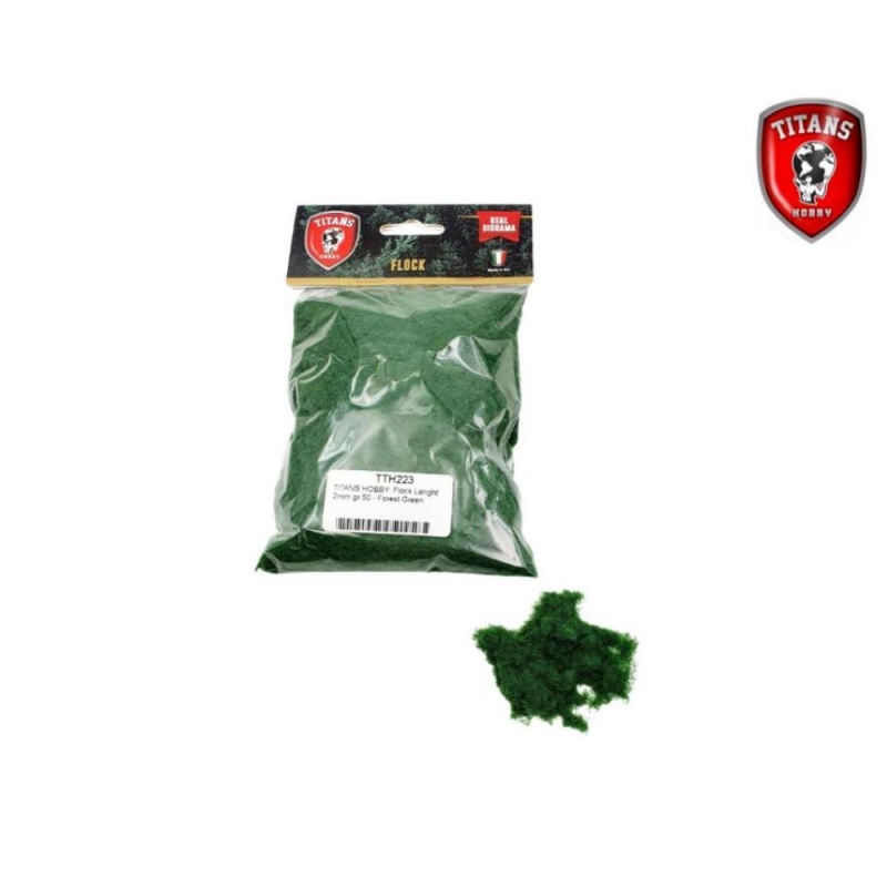 TITAN HOBBY - FLOCK VERDE FORESTA  - BUSTA GR. 50 