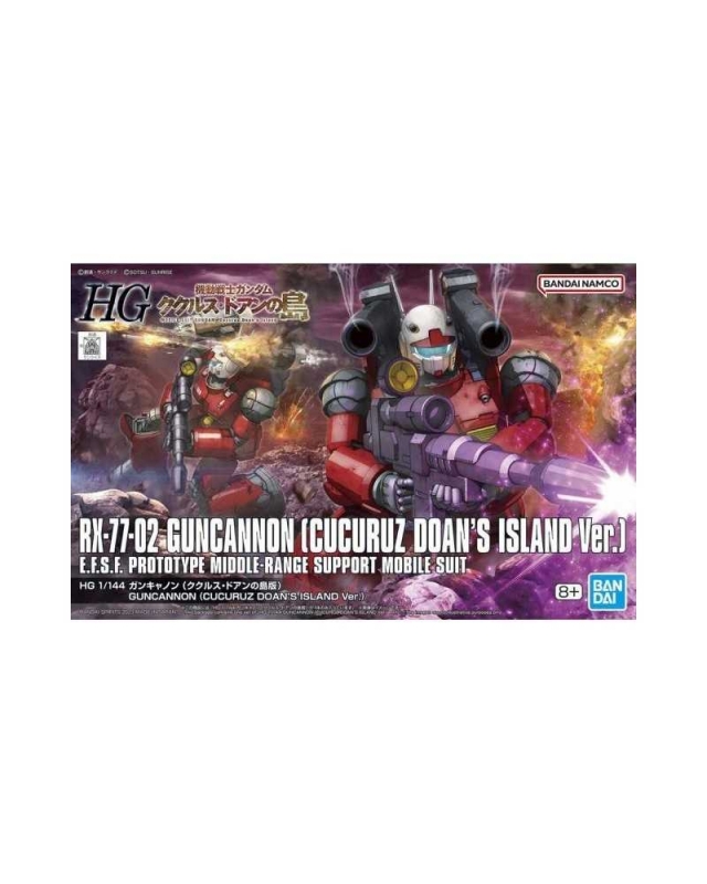 HIGH GRADE -  GUNCANNON CUCRUZ DOAN ISLAND RX-77-02 MOBIL SUIT - MODEL KIT 1/144 