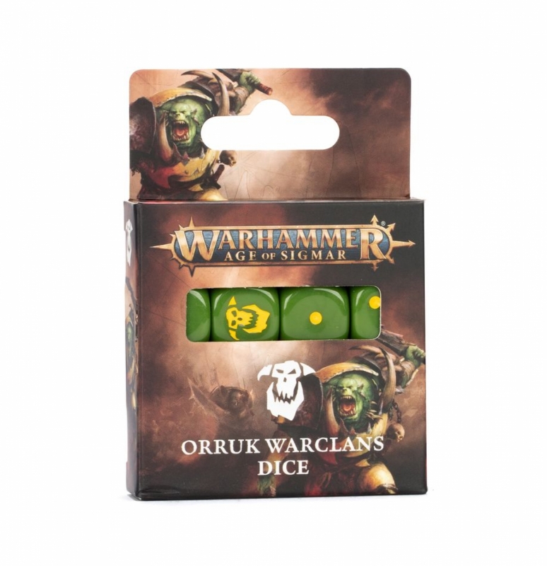 WARHAMMR AGE OF SIGMAR - SET 16 DADI(d6) ORRUK WARCLANS